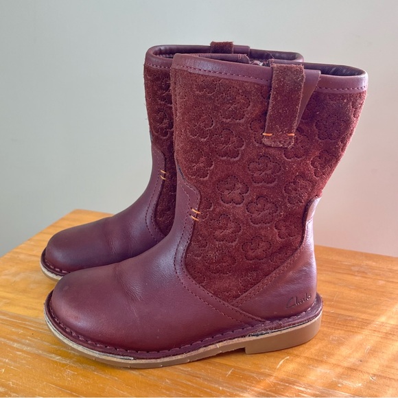 Clarks Other - Clarks Comet Pop Leather Toddler Boots